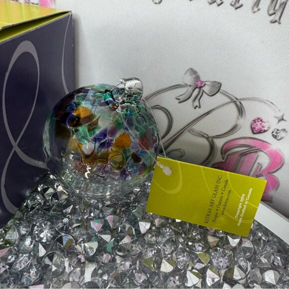 Kitras art glass hand made blown glass ornament tree of love hanging friendship - Picture 13 of 16